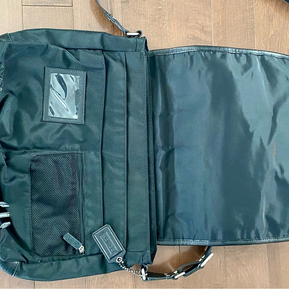 Coach Black Men's Messenger Bag with Silver Accents - Picture 2 of 3